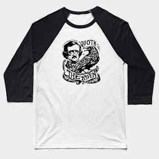 Edgar Allan Poe Quoth The Raven Baseball T-Shirt